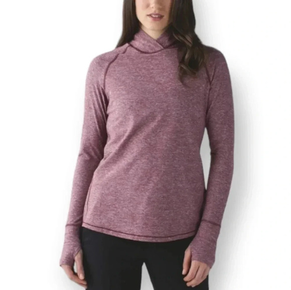 Lululemon Warm Your Core Long Sleeve Pleated Back Bordeaux Burgundy Small - Picture 16 of 16